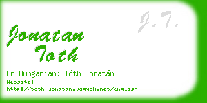 jonatan toth business card