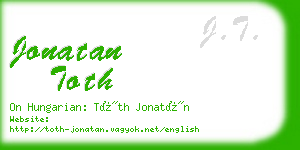 jonatan toth business card